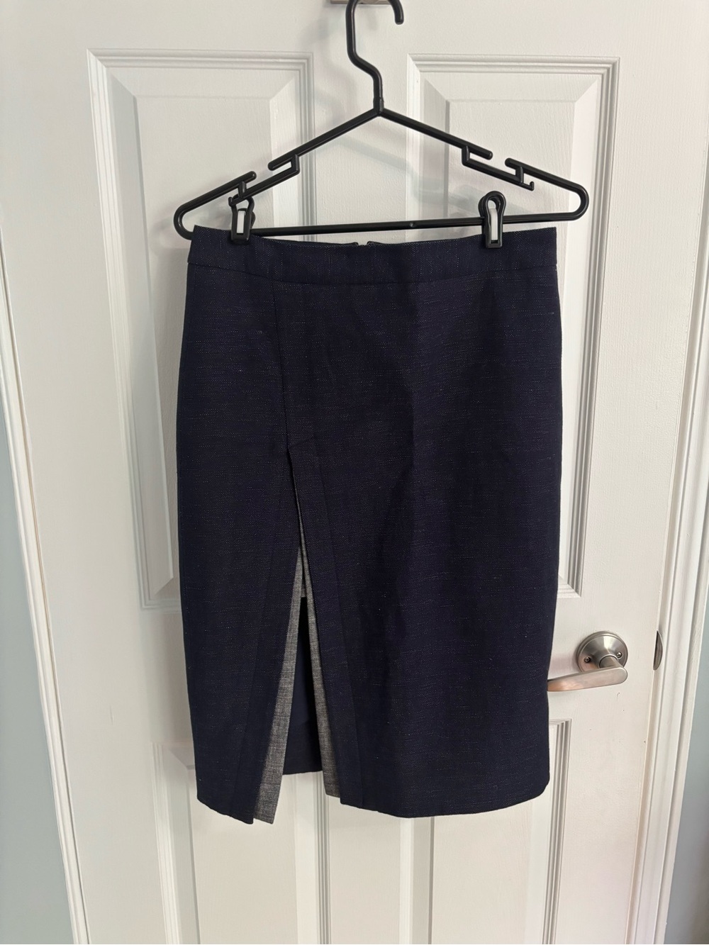 BCBGMaxAzria Dark Navy Pencil Skirt with Front Slit